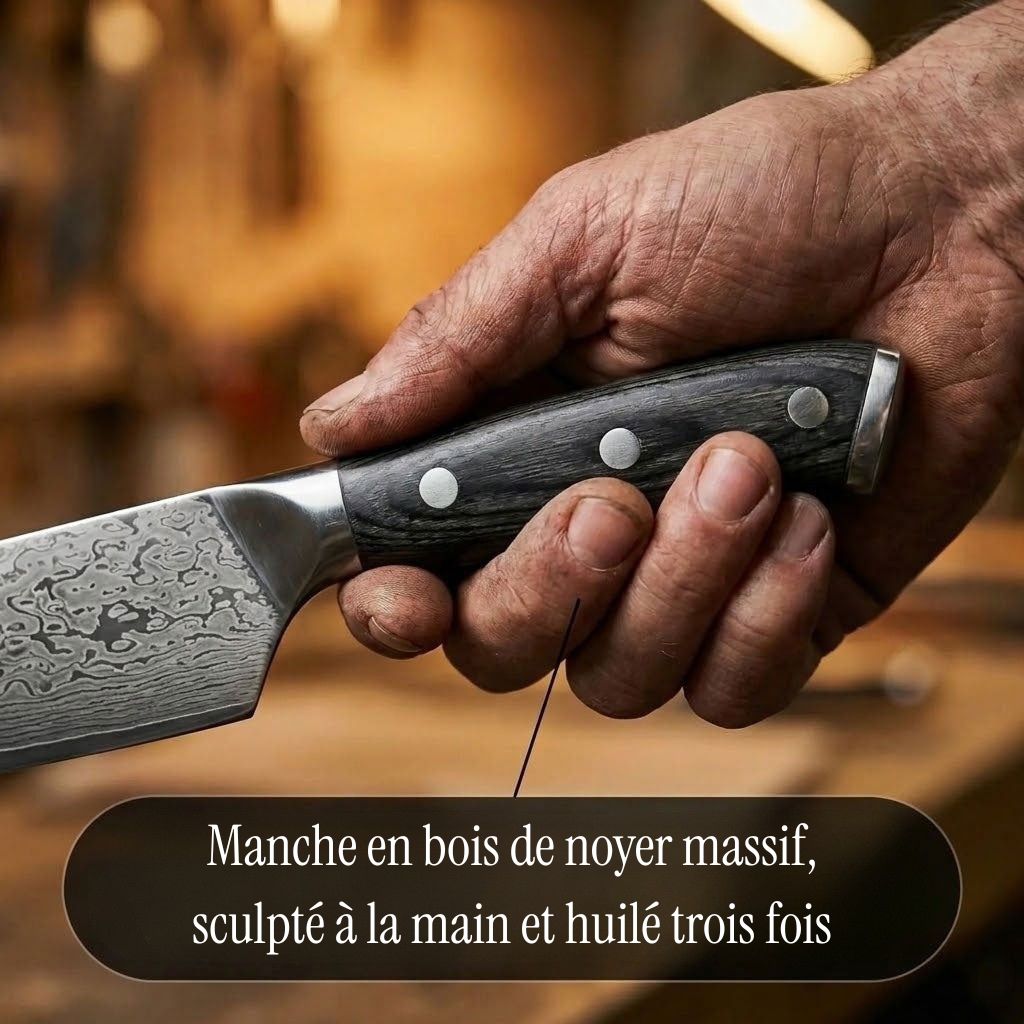 Couteau en acier Damas